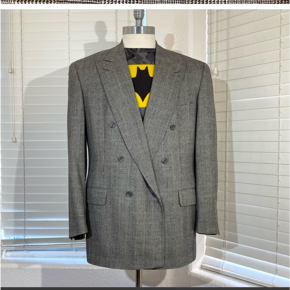 E ZEGNA cashmere double breasted suit grey 44L